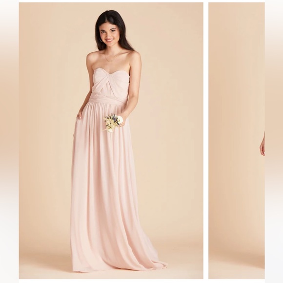 Birdy Grey Grace Convertible Dress // Chiffon Pale Blush - Picture 3 of 4